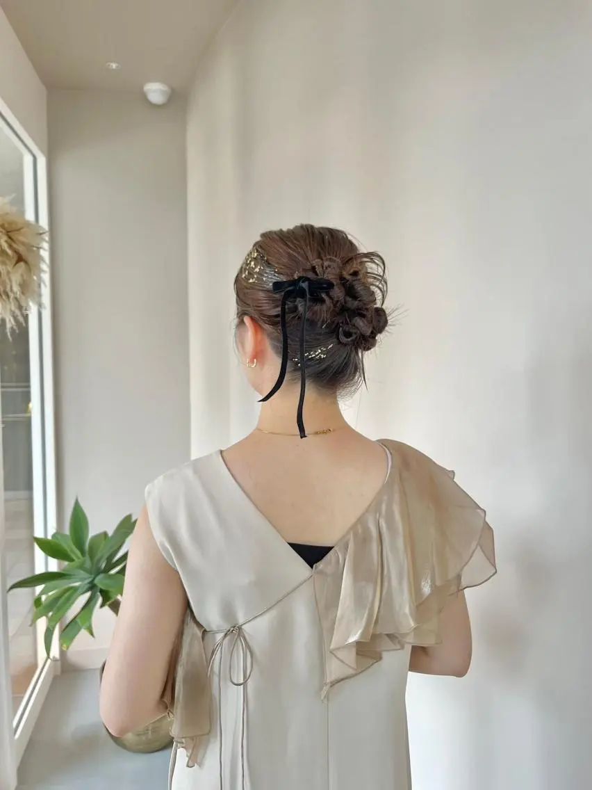 ヘアアレンジ ボブ 平尾✨ヘアセット/顔 周り💐Tommyのヘアスタイル