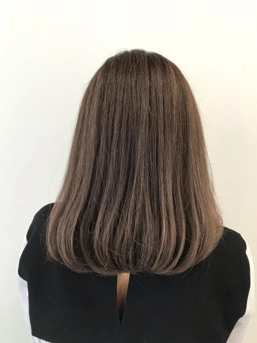 ミディアム カラー ヘアカラー トリートメント 大橋 輝久のヘアスタイル