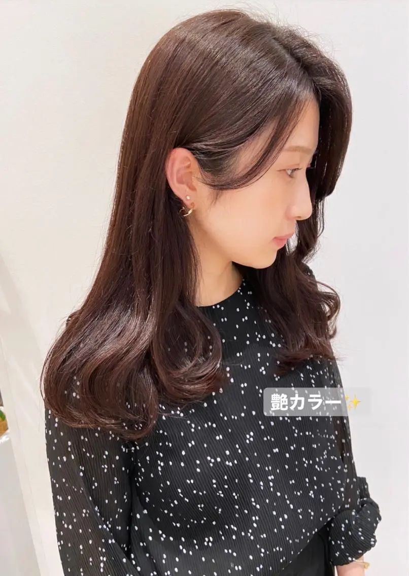 ロング カラー ブラウンカラー 木下 奈々のヘアスタイル