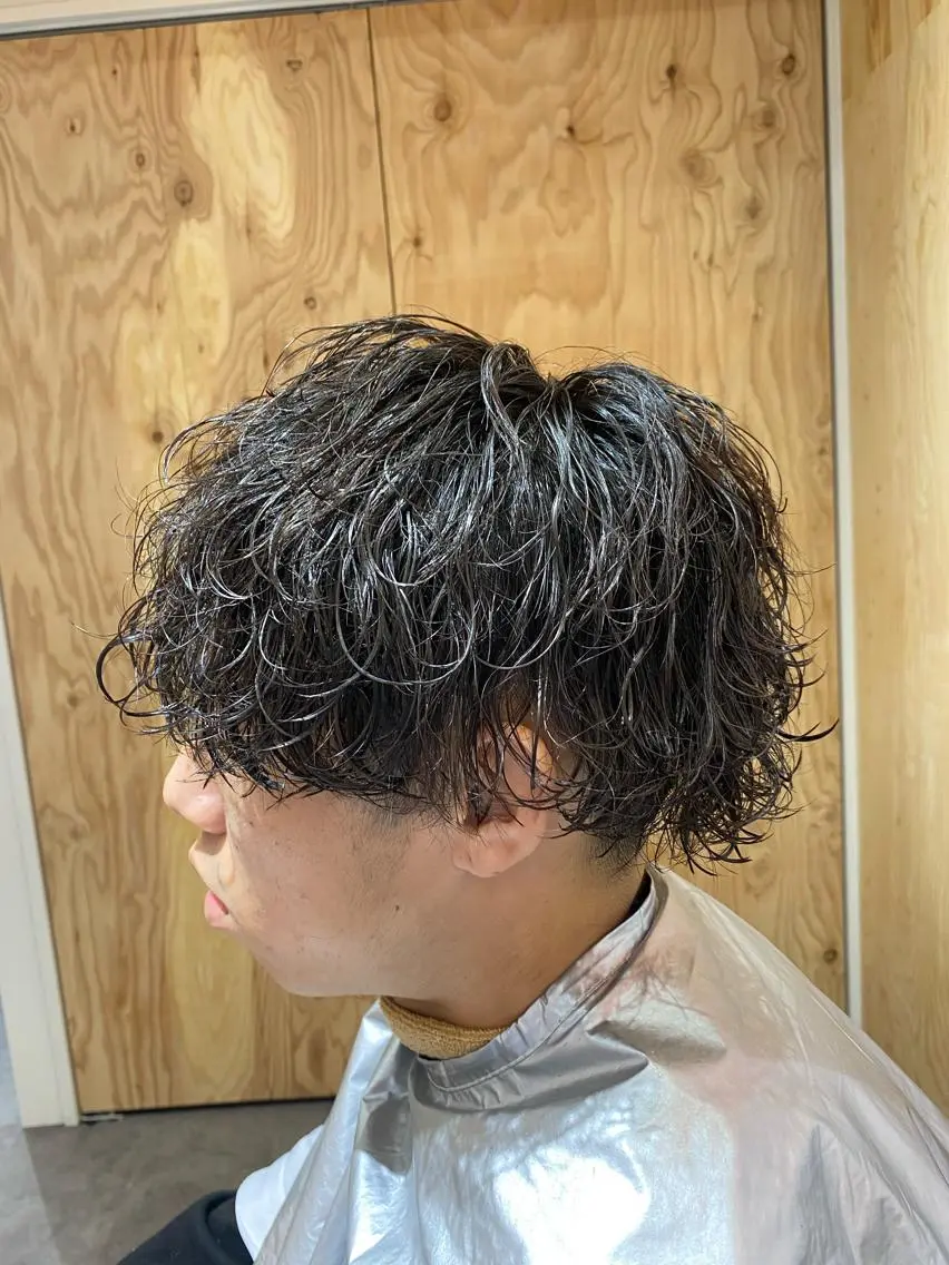 パーマ メンズ カット パーマ トリートメント ヘアセット メンズブリーチカラー /パーマ ごーた立川のヘアスタイル