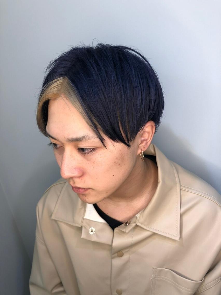 ショート メンズ カラー コンマヘア メンズインナーカラー メンズ韓国風 韓国マッシュ メンズメッシュ トップスタイリスト ✨KIRIKA中野✨のヘアスタイル