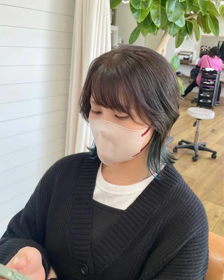 ミディアム 韓国風ヘア 奥田 誠司のヘアスタイル