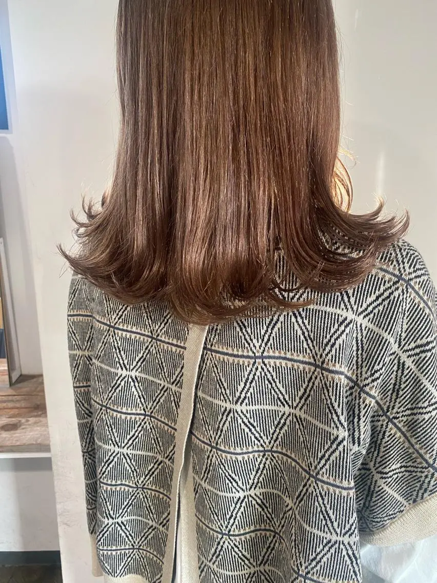 ミディアム カット ヘアカラー トリートメント マンツーマン施術🦋 ayajuのヘアスタイル