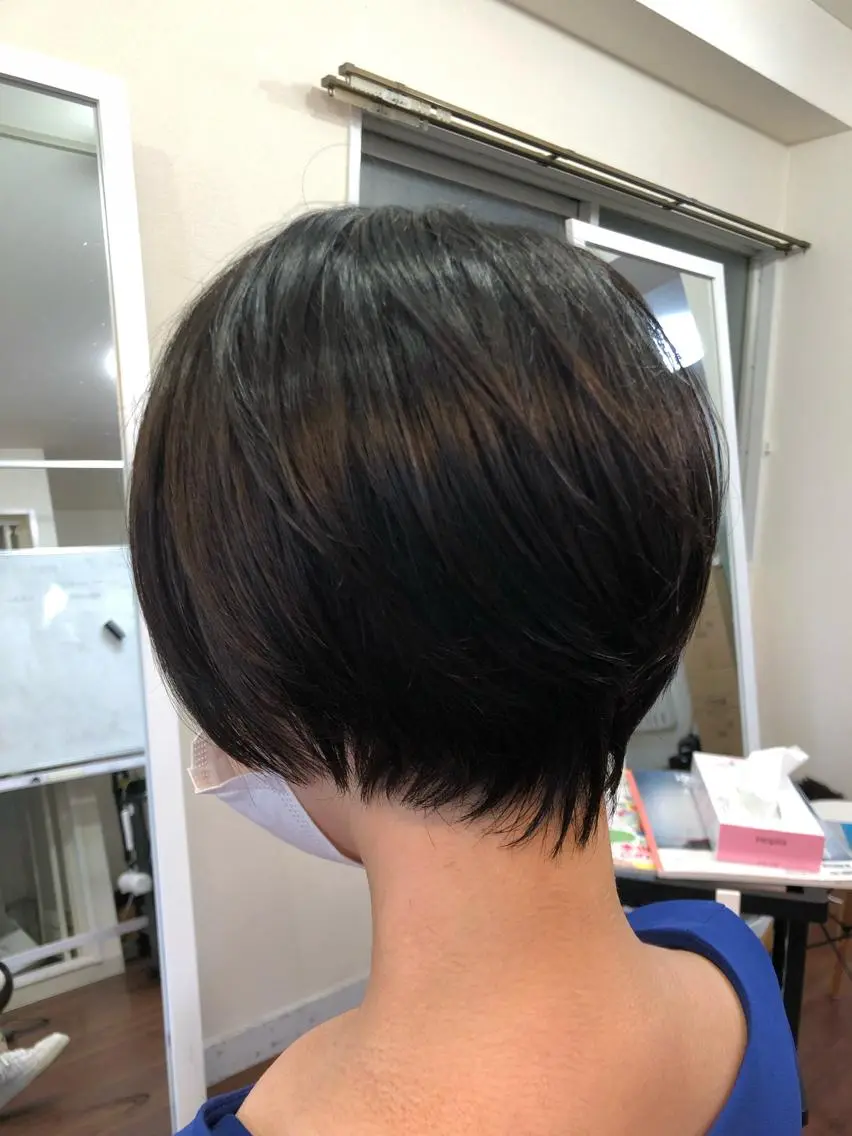 ショート 縮毛矯正 荻島 尭のヘアスタイル
