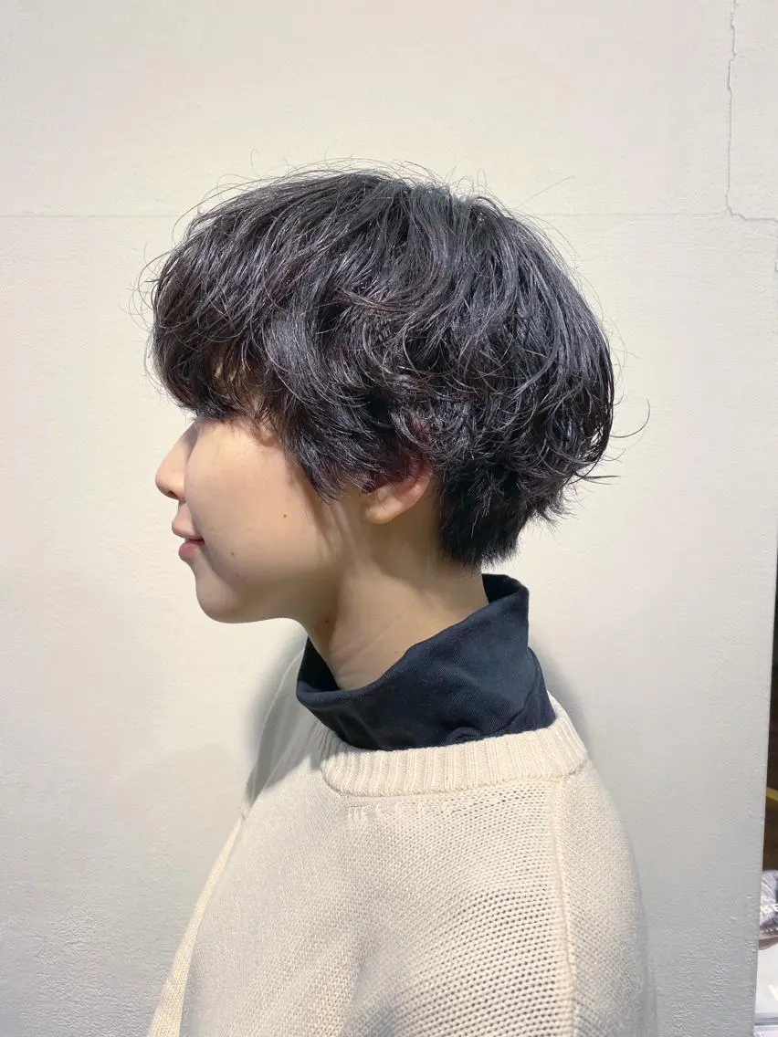 ショート パーマ ショートヘア 高浜 夕海のヘアスタイル