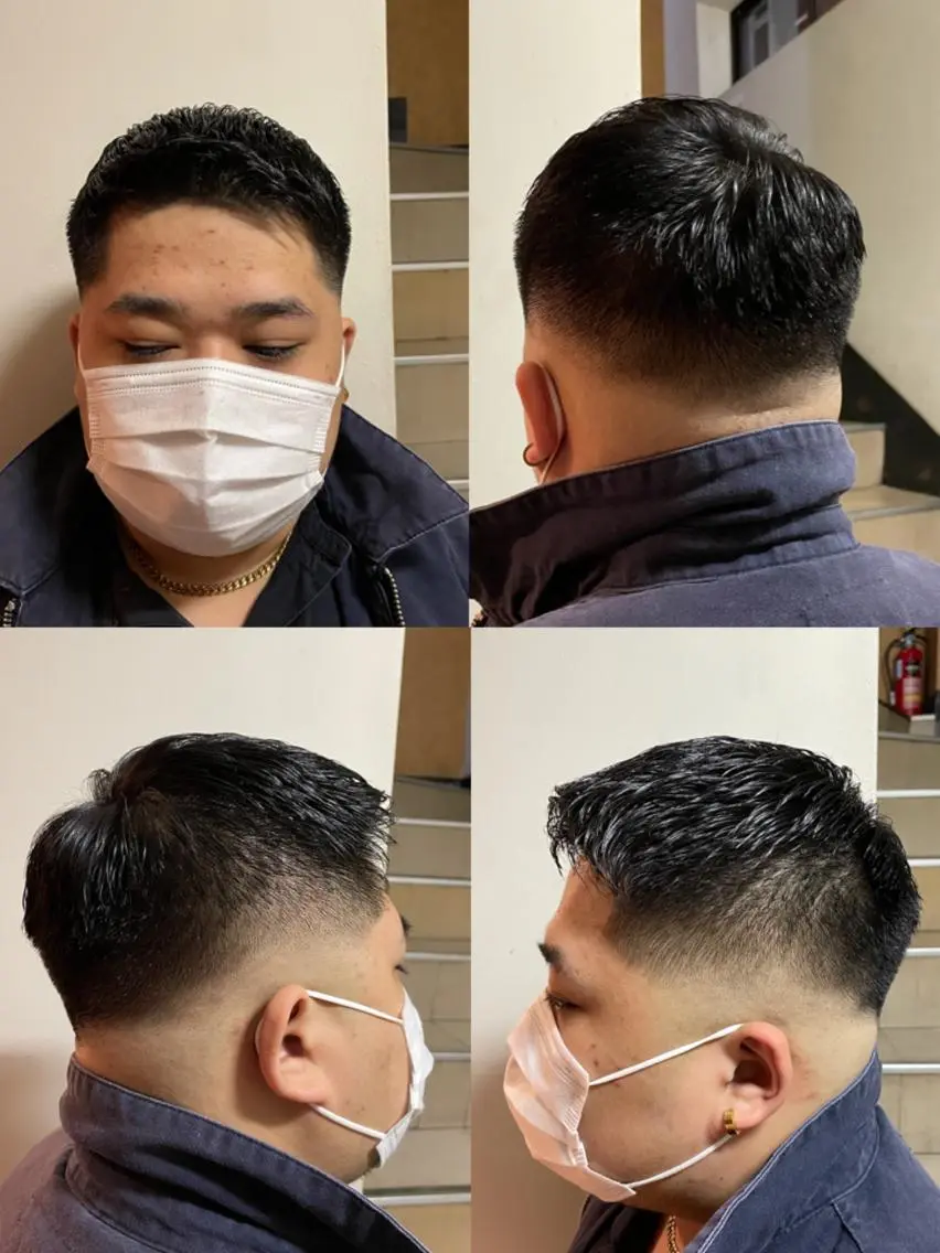 ショート メンズ フェードカット スキンフェード カット指名No1漆原 聡のヘアスタイル