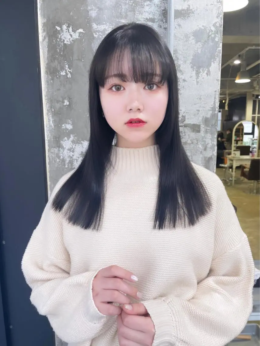 セミロング カラー 髙塚碧🇰🇷 韓国ヘア🎗️のヘアスタイル