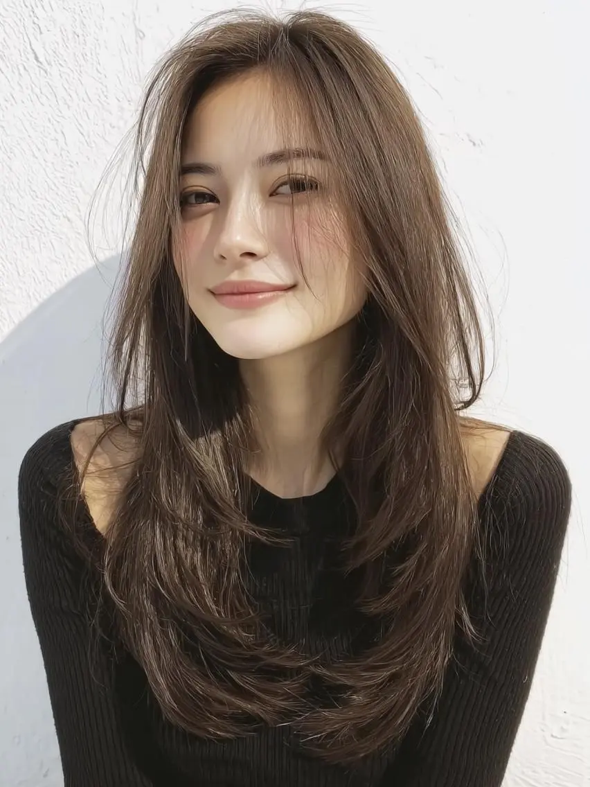 セミロング ヘアカラー ❄️透明感カラー❄️ メンズ✂️TOWAのヘアスタイル