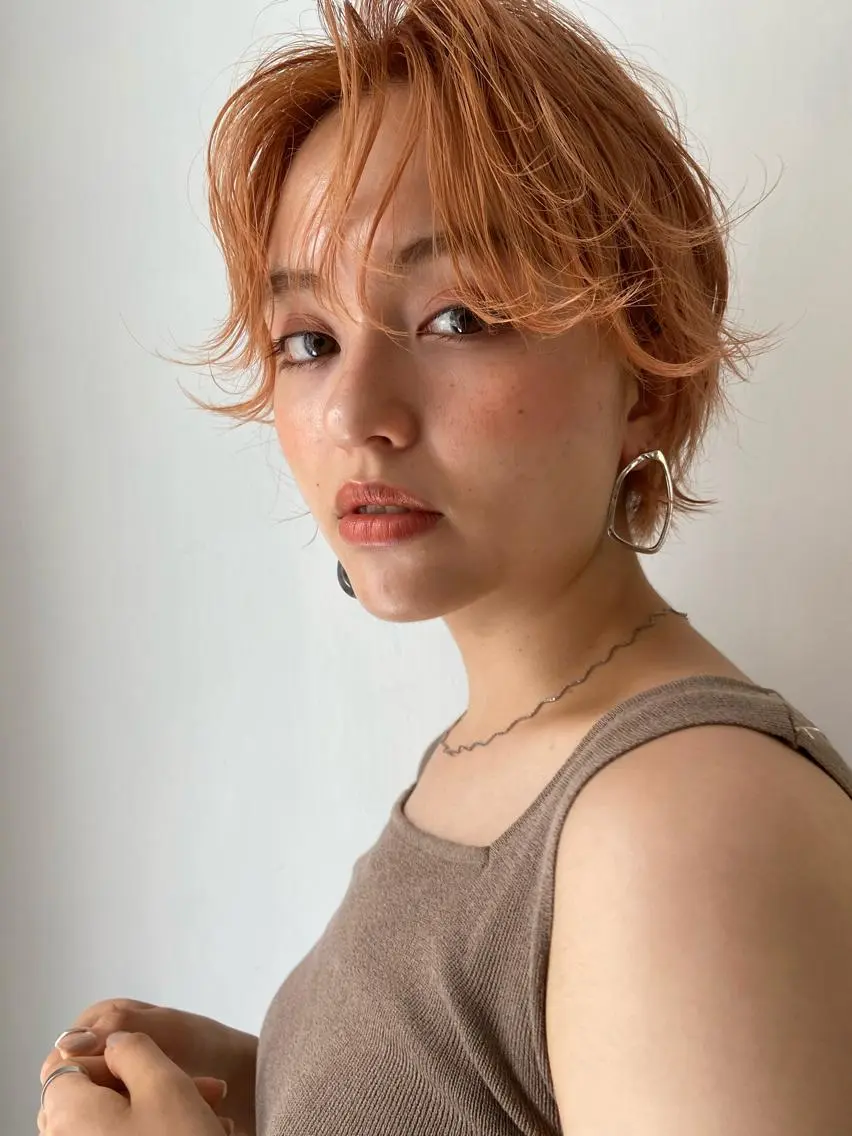 ショート カラー パーマ ヘアアレンジ メンズ キッズ ネイル マツエク・マツパ マツパ 横浜Bob美容師🤎 ERINAのヘアスタイル