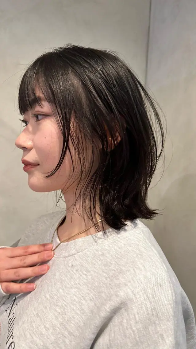 ミディアム レイヤーカット Yuki☺︎パーマ レイヤーカットのヘアスタイル