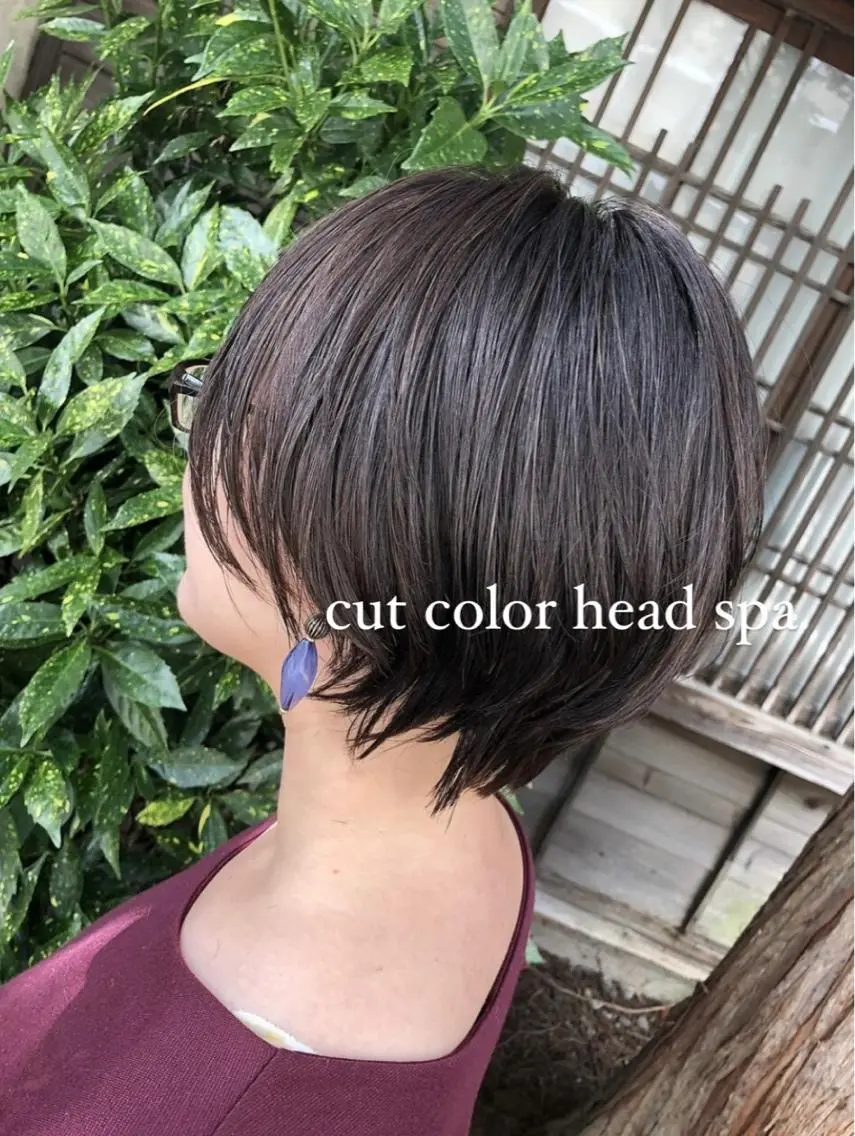 ショート カラー トリートメント ヘッドスパ コレットヘアー 田中アヤノのヘアスタイル