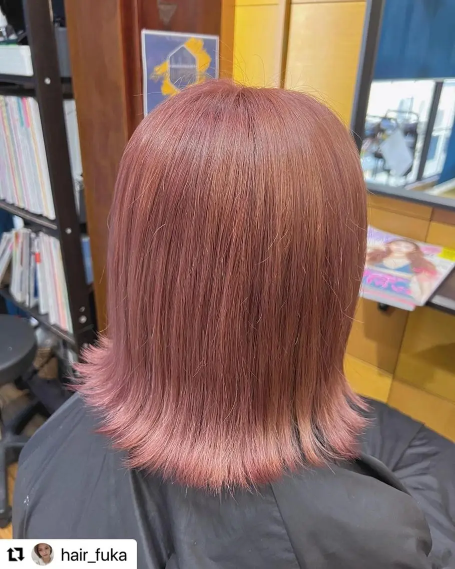 ミディアム カラー メンズ ベージュカラー ピンクカラー ピンクベージュ 🩷Eny terrace🩷のヘアスタイル