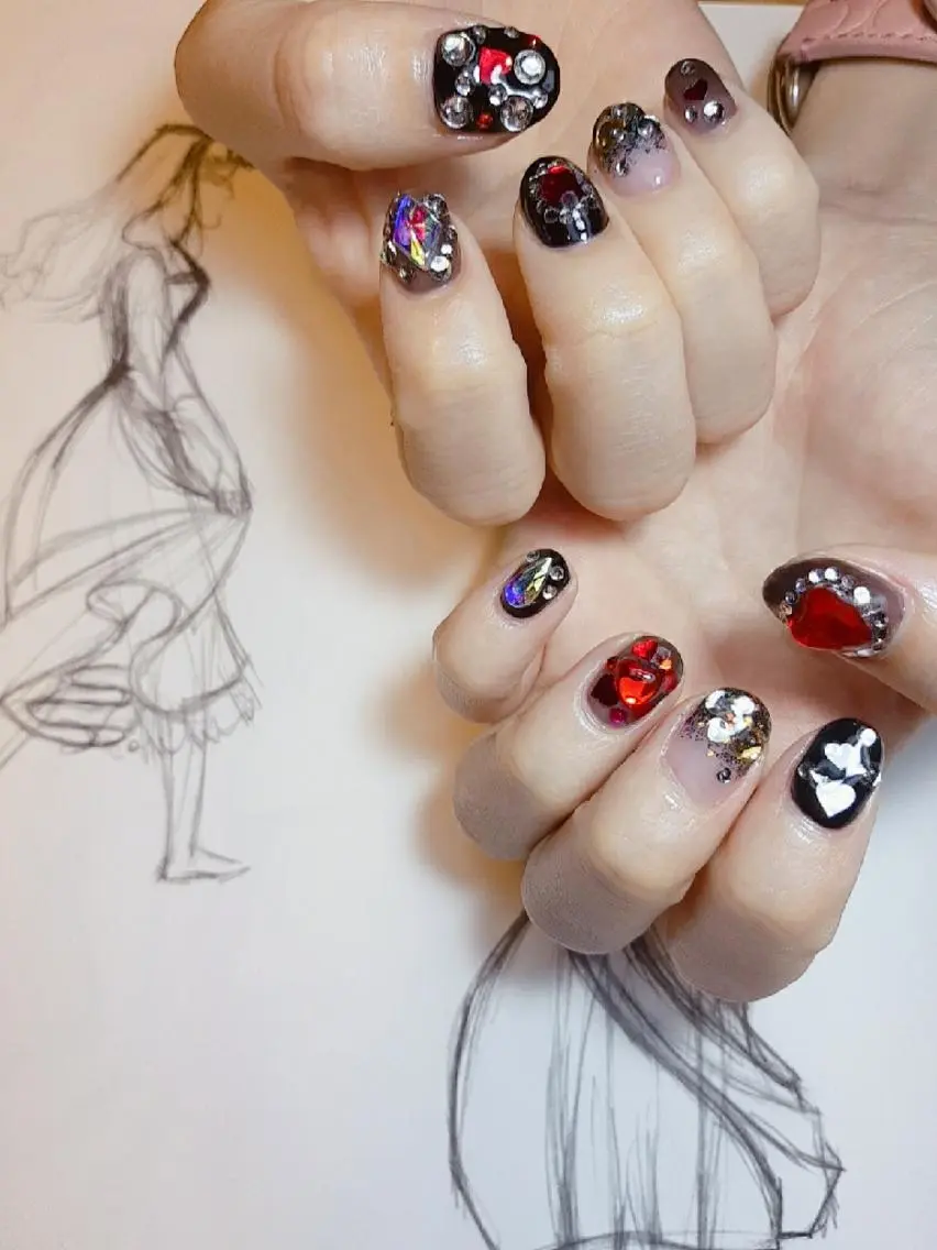 ネイル ストーンネイル owlnail /持込みデザイン専門のネイルデザイン