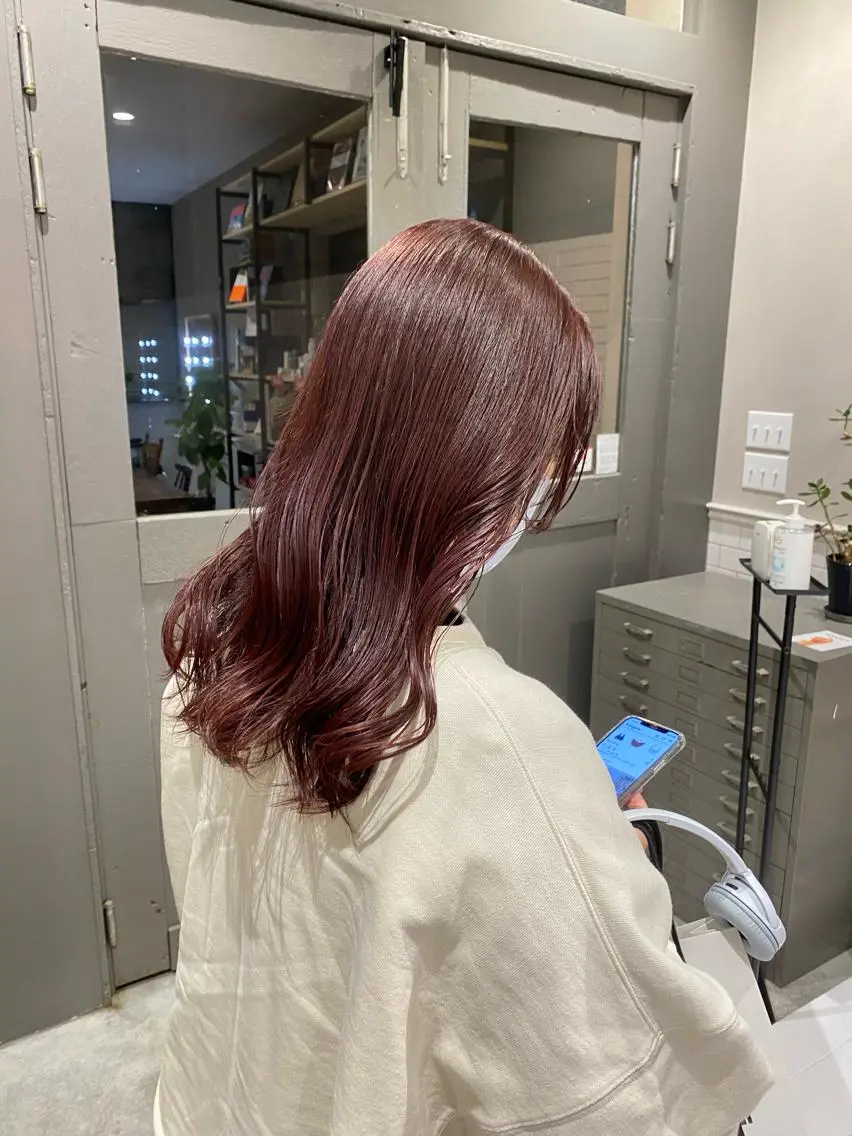 セミロング カラー ボブ/ミニボブ 透明感カラーkadoのヘアスタイル