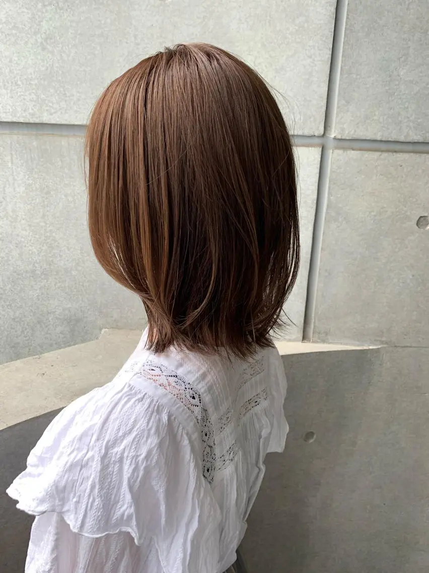 ミディアム カット ヘアカラー トリートメント 似合わせヘア✔️ 店長 オオキアキヒロのヘアスタイル