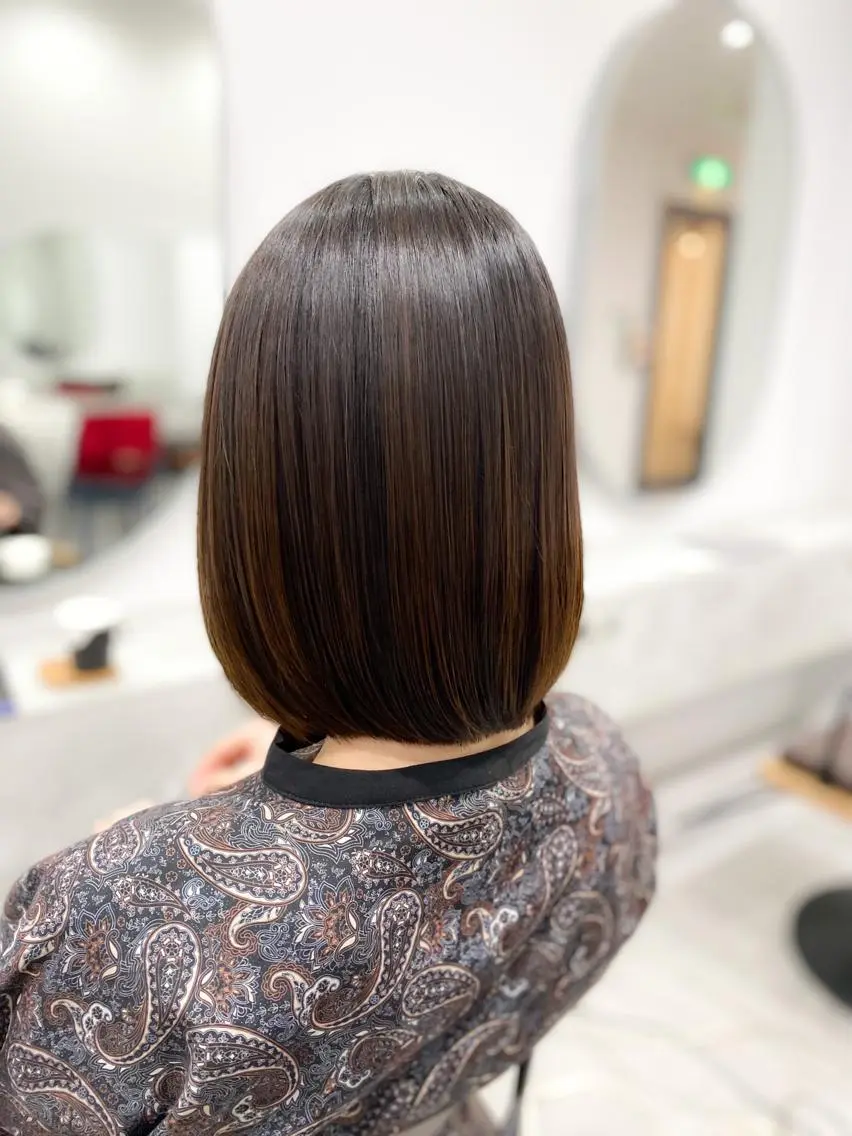 ミディアム 髪質改善 縮毛矯正 酸性縮毛矯正 店長浅野太郎のヘアスタイル