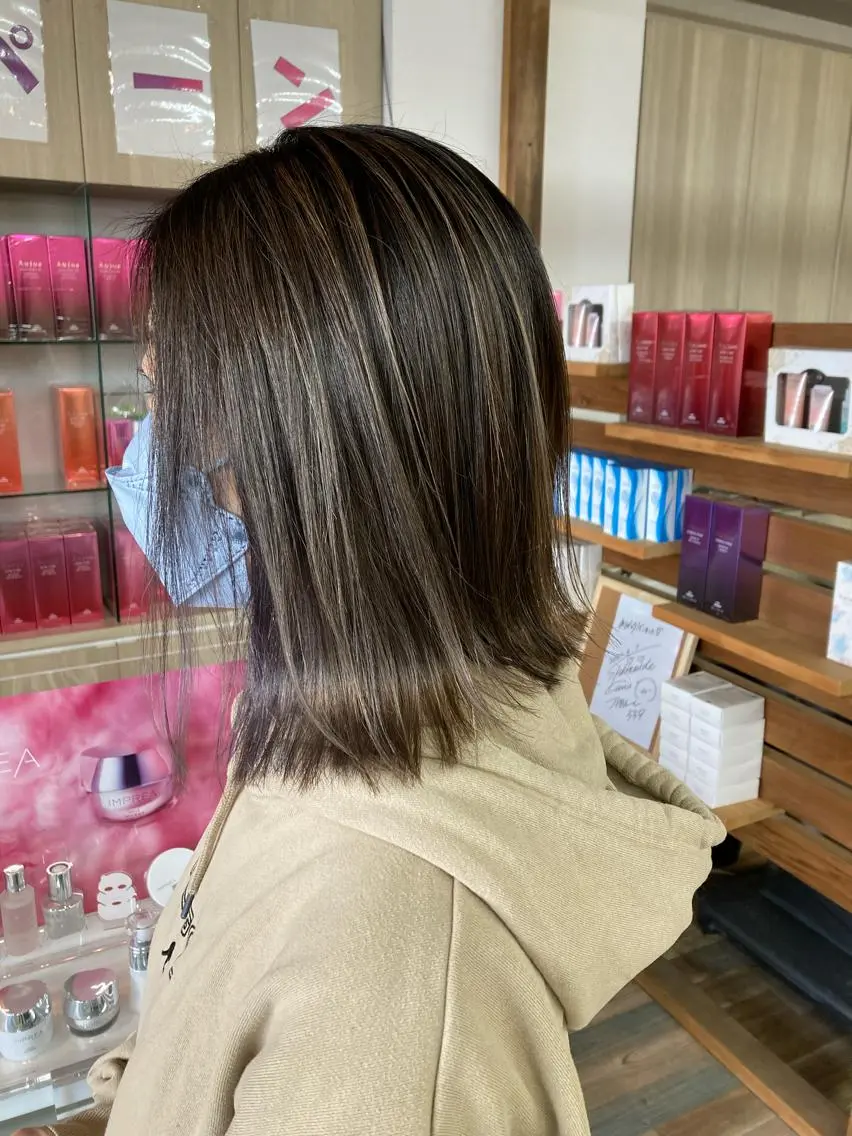 ミディアム カラー カット ヘアカラー トリートメント ヘアセット ✂️似合わせの魔術師 石田一樹✂️のヘアスタイル