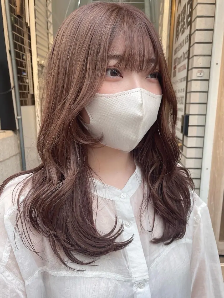 ロング カラー カット ヘアカラー 梅田美容室 山崎海波のヘアスタイル