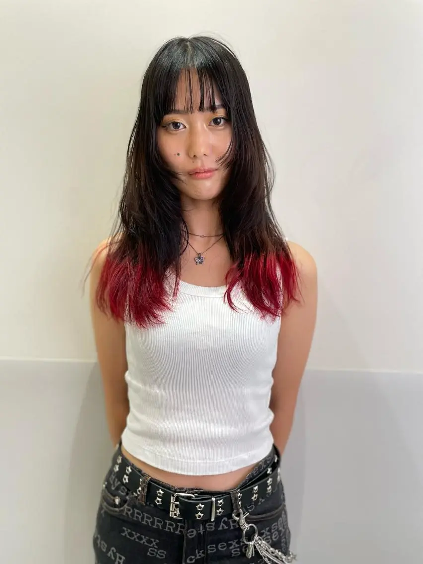 ミディアム カラー カット ヘアカラー トリートメント ブリーチ🧚 ボブ✍️レイヤーのヘアスタイル