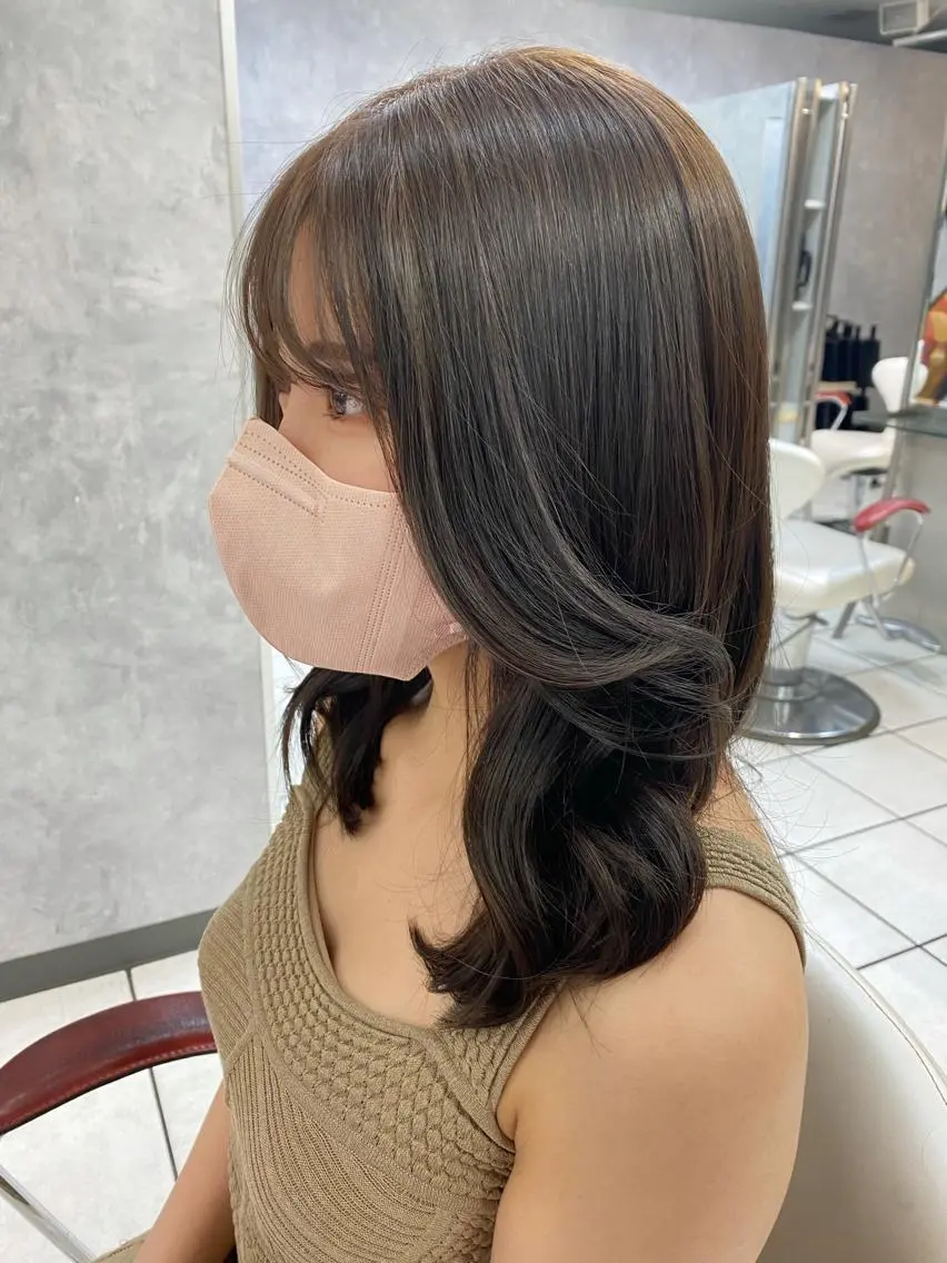ミディアム カラー ベージュカラー 🍒暖色カラー /やぎふうか🍒のヘアスタイル