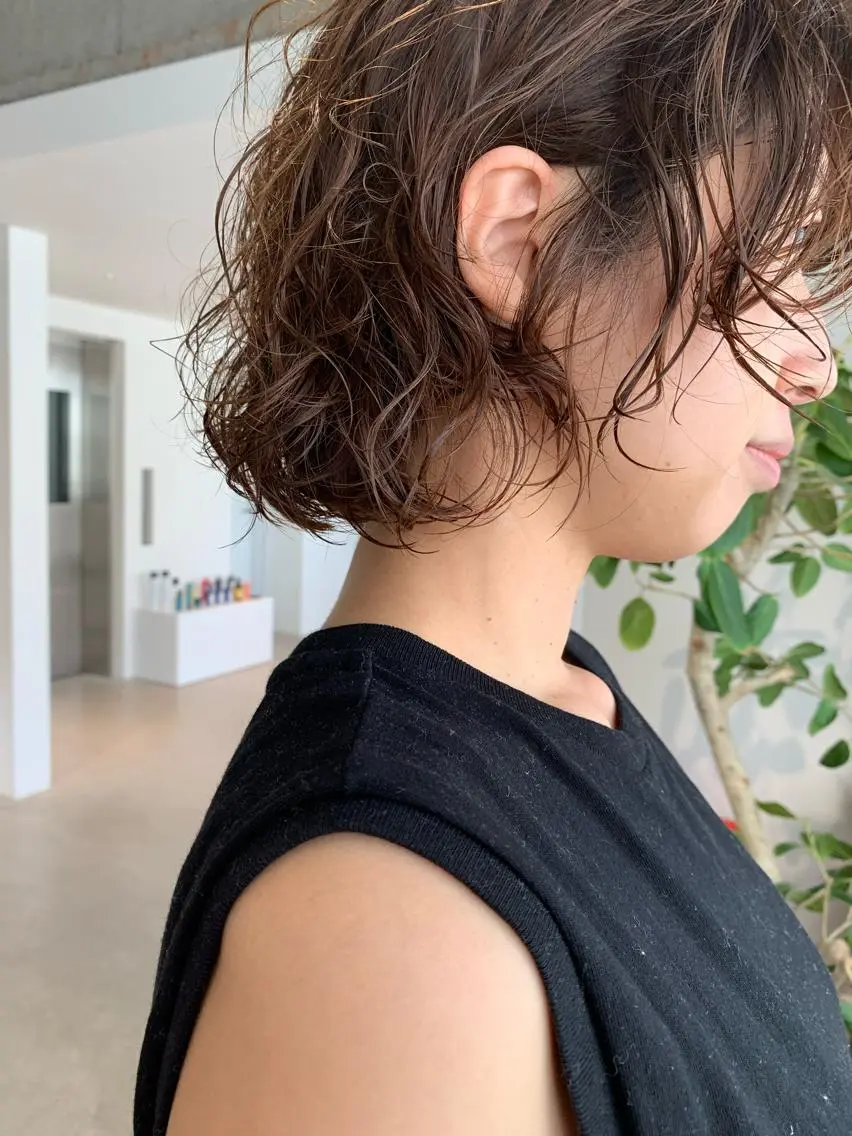 ショート パーマ ショートボブ ボブ くせ毛 ショートヘア 似合わせcut 🔥yutakaのヘアスタイル