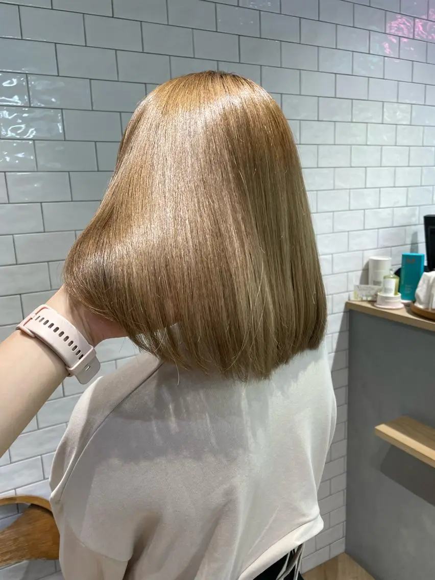 ミディアム カラー ヘアカラー もり まりものヘアスタイル