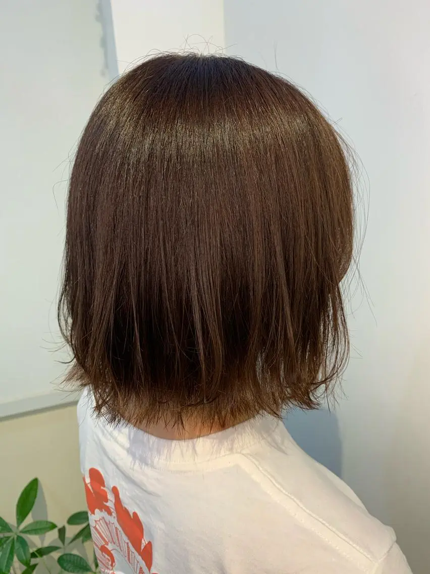 ミディアム カット ヘアカラー トリートメント 透けるbrown カラー🎗♡yukaのヘアスタイル
