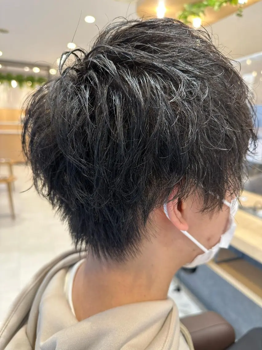ミディアム パーマ メンズ ミディアムパーマ フェードカット メンズパーマ 波巻きパーマ スパイラルパーマ カット パーマ トリートメント ヘッドスパ ヘアセット 💈メンズ特化 美容師サキ💈のヘアスタイル