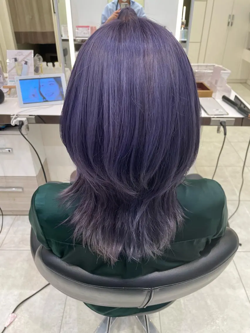 セミロング ヘアカラー GOAT_茅ヶ崎 キシ サクラのヘアスタイル
