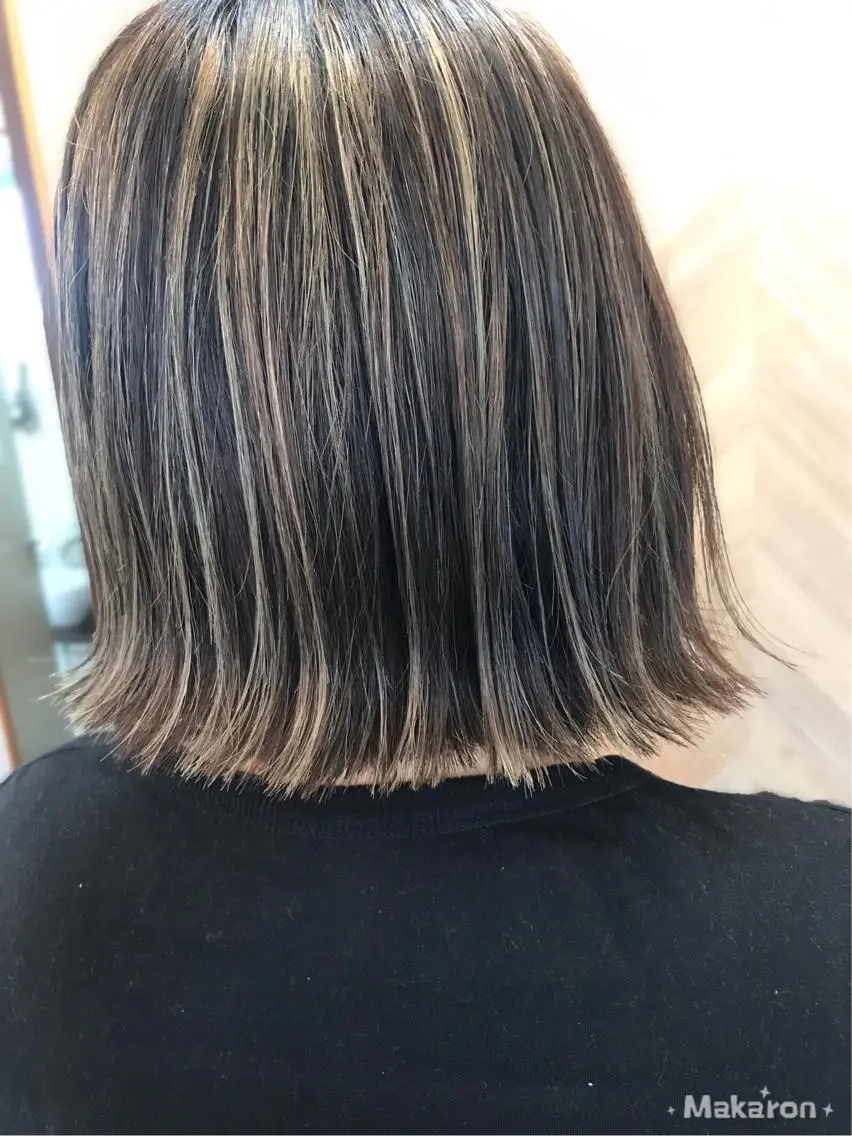 ミディアム カラー ブリーチ ケアブリーチ ハイライトカラー 3Dハイライト ハイライト カット ヘアカラー トリートメント hair works raptureのヘアスタイル