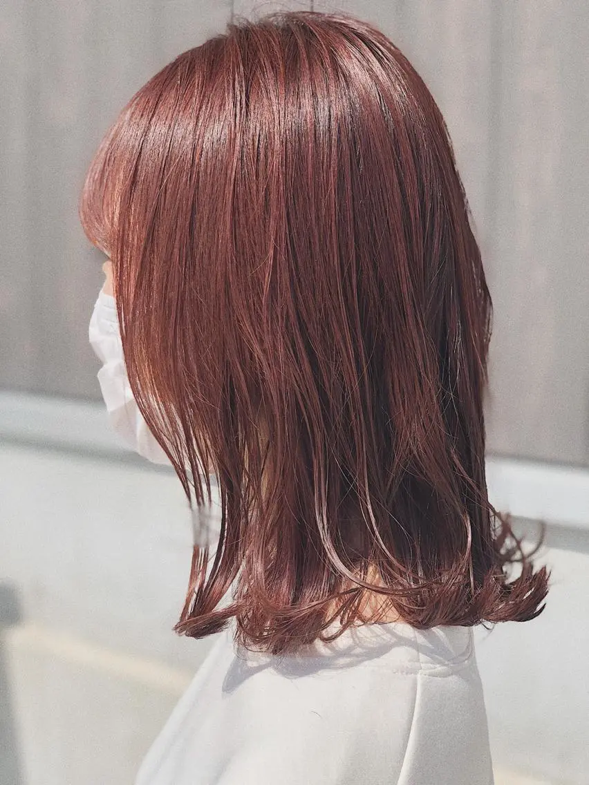 ミディアム カラー ブリーチ ピンクカラー カット ヘアカラー トリートメント NAKAGAWA YUICHIのヘアスタイル