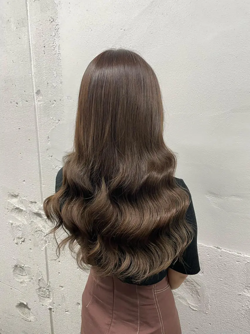 ロング カラー シールエクステ バレイヤージュ ミストバング ダブルカラー  フェイスフレーミング ヘアカラー エクステ 🧡艶髪/エクステ 🫧🧡YUKI❄️のヘアスタイル
