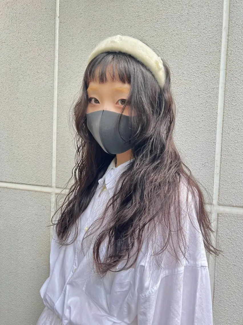 ロング パーマ カット パーマ 松坂 真衣のヘアスタイル