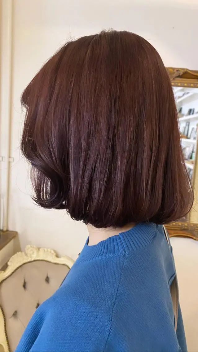 ミディアム カラー ヘアアレンジ ブラウンカラー ココアブラウン KAREN🕊️ 大宮美容室のヘアスタイル