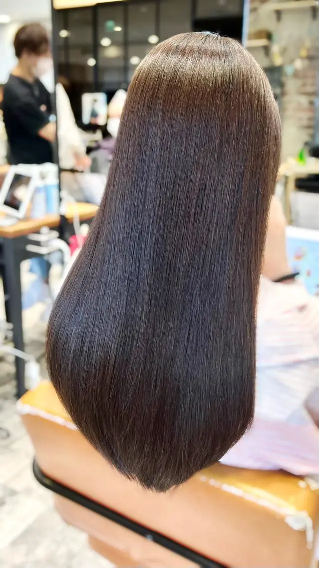 ロング カラー 髪質改善 ロング 縮毛矯正 トリートメント 美髪ヘッドスパ🫧 西山紗奈江💆‍♀️のヘアスタイル