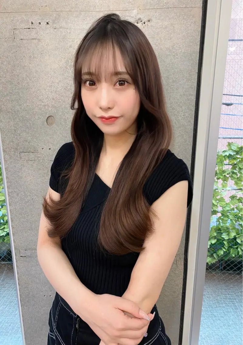 ロング ボブ くびれヘア エギョモリ 韓国風ヘア レイヤーカット カット トリートメント 大人可愛いレイヤー 大田のヘアスタイル