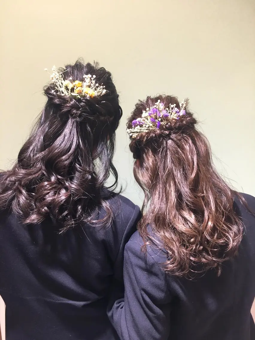 セミロング 卒業式のヘアスタイル 田中 未澪のヘアスタイル