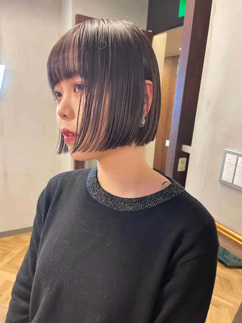 ミディアム カラー パーマ ヘアアレンジ メンズ キッズ ネイル マツエク・マツパ アイブロウ グレージュ ラベンダーカラー ラベンダーグレージュ ラベンダーグレー ボブ tatsumi/ボブ ウルフ/レイヤーのヘアスタイル