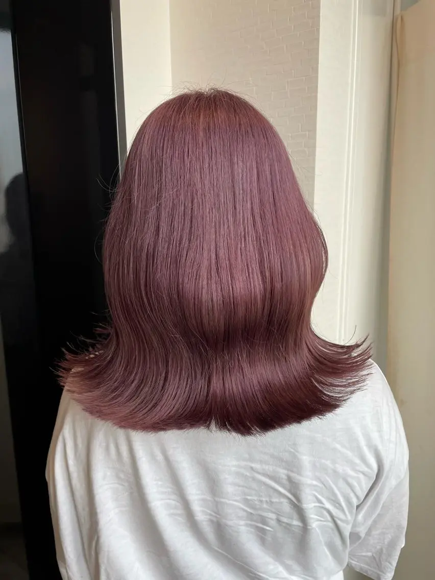 ロング カラー ラベンダーカラー ピンクカラー ピンクラベンダー ヘアカラー YUI/ ブリーチカラー🌷のヘアスタイル