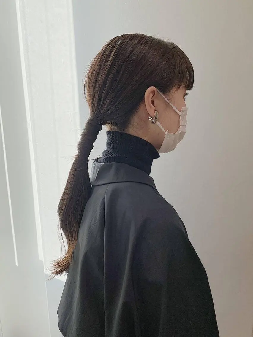 ロング ぱつっとボブ/ ボブ特化/タッセルのヘアスタイル