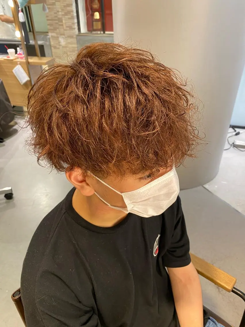 ショート カラー パーマ メンズ 梅田茶屋町メンズ 専門美容師 山元一平のヘアスタイル