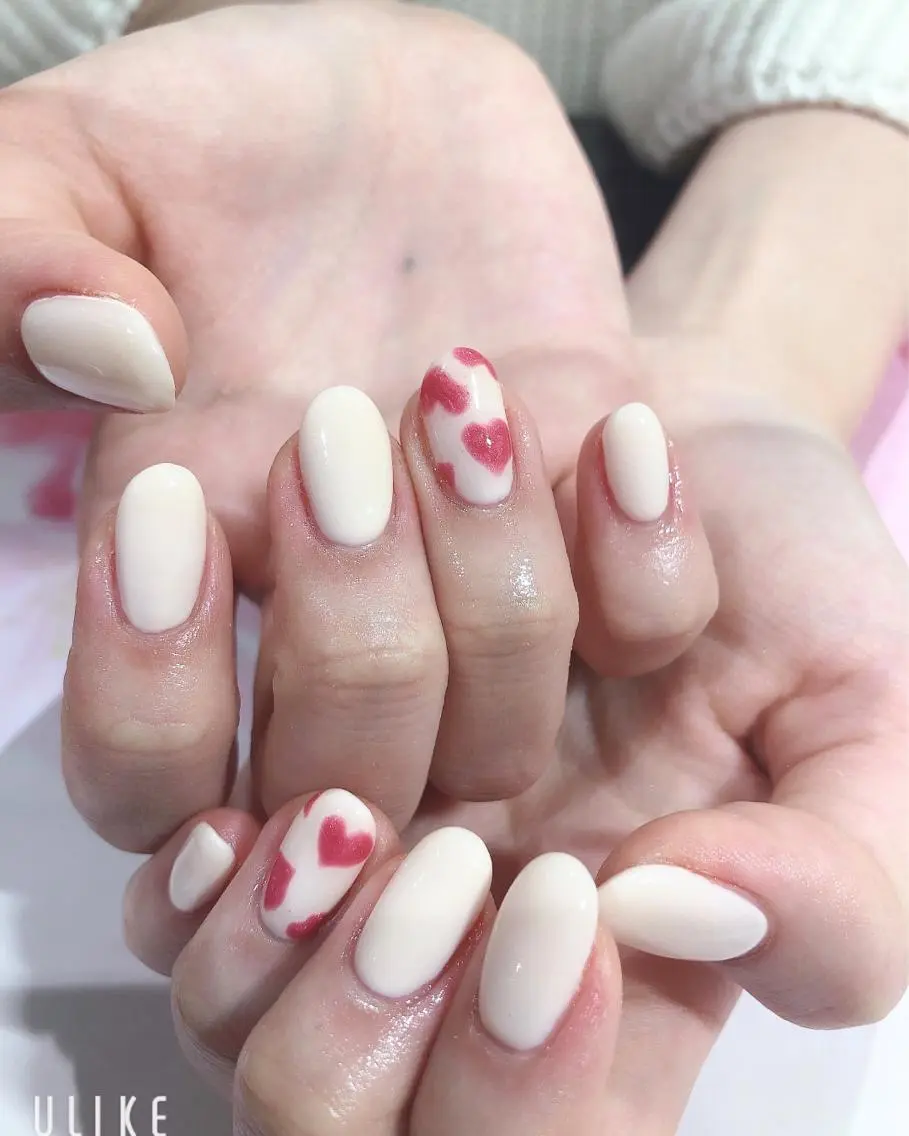 ネイル ハート ハンドネイル 吉野✨ ネイルデザイナー✨のネイルデザイン