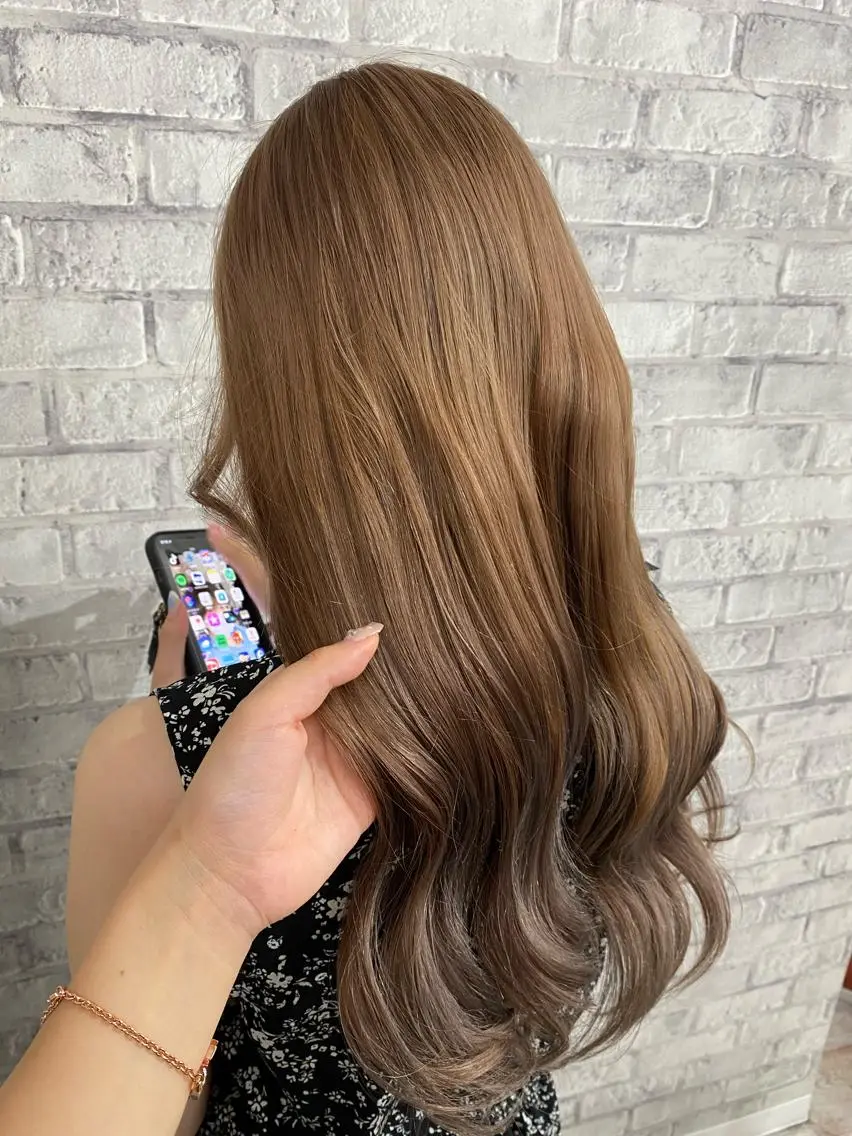 セミロング カラー パーマ ヘアアレンジ メンズ キッズ ネイル マツエク・マツパ アイブロウ メンズバレイヤージュ メンズブリーチ メンズハイライト メンズハイトーン メンズインナーカラー 似合わせカラー♡髪質 改善🎀サトカ🍒のヘアスタイル