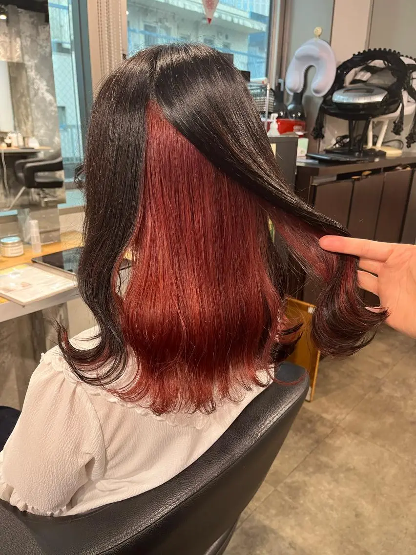 ロング ヘアカラー トリートメント ヘッドスパ ヘアセット 🪞透明感カラー🫧 縮毛矯正🥇かずきのヘアスタイル