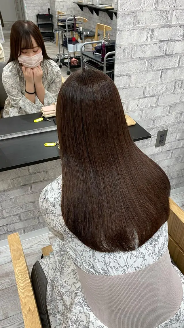 ミディアム カラー パーマ ヘアアレンジ メンズ キッズ ネイル マツエク・マツパ アイブロウ 似合わせカラー♡髪質 改善🎀サトカ🍒のヘアスタイル