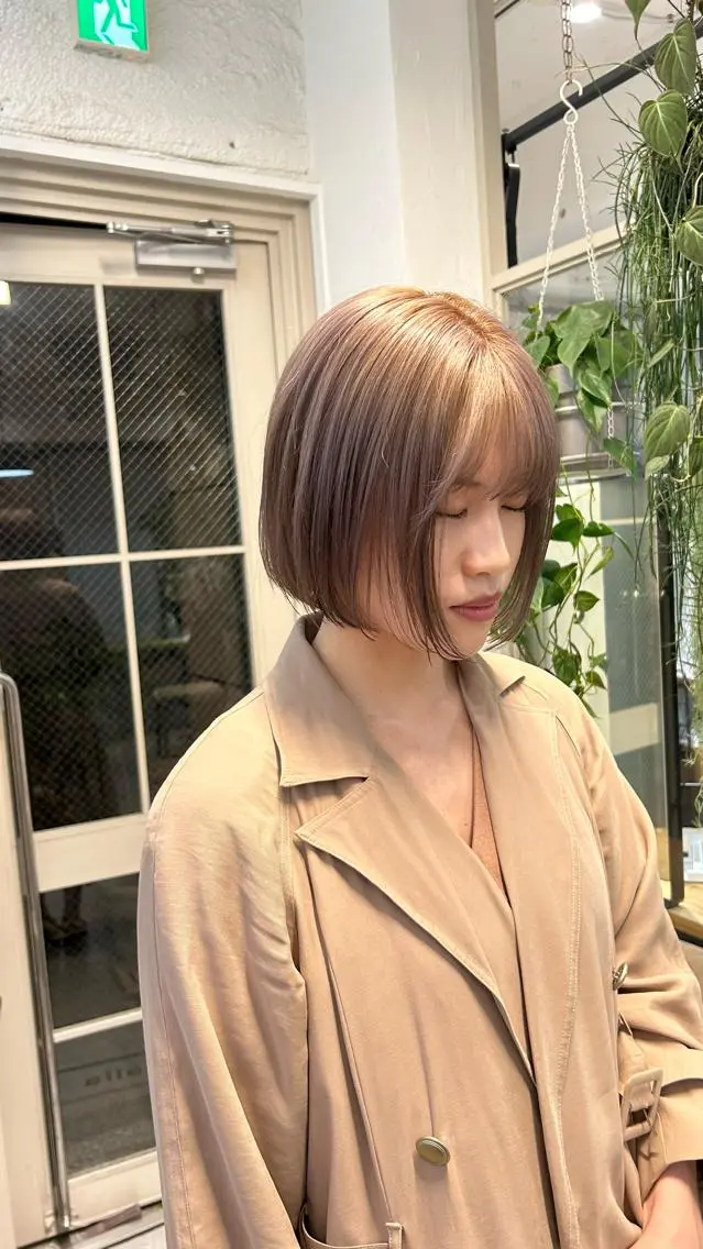 ショート カラー ベージュカラー ❕マンツーマン施術❕ 🍊Moemiのヘアスタイル