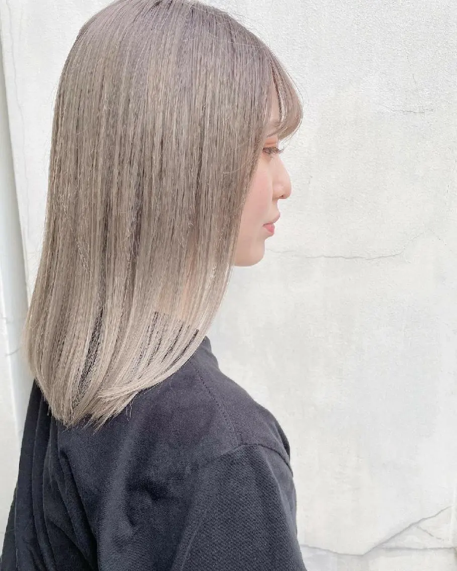 ミディアム カラー ヘアアレンジ ヘアカラー トリートメント GiseL 博多 ジゼル 博多のヘアスタイル