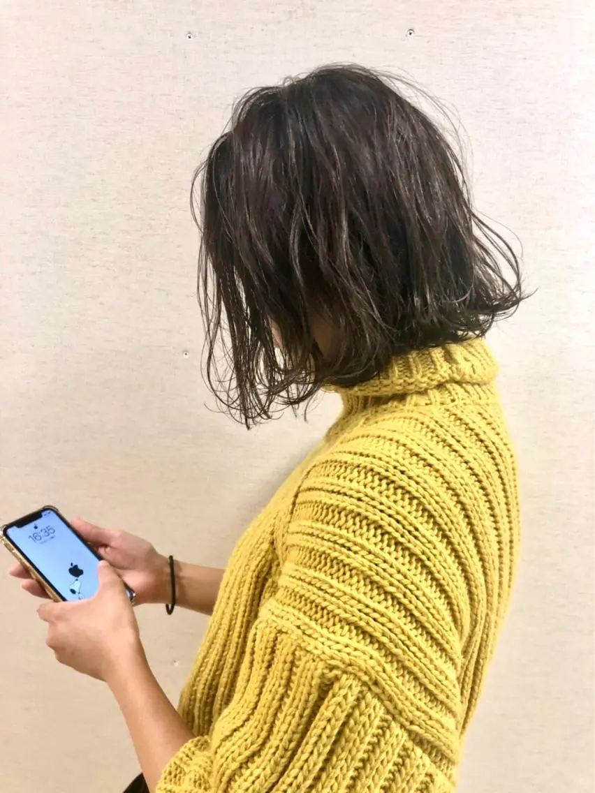 ミディアム ボブ 福元友梨 ディレクター✂️のヘアスタイル