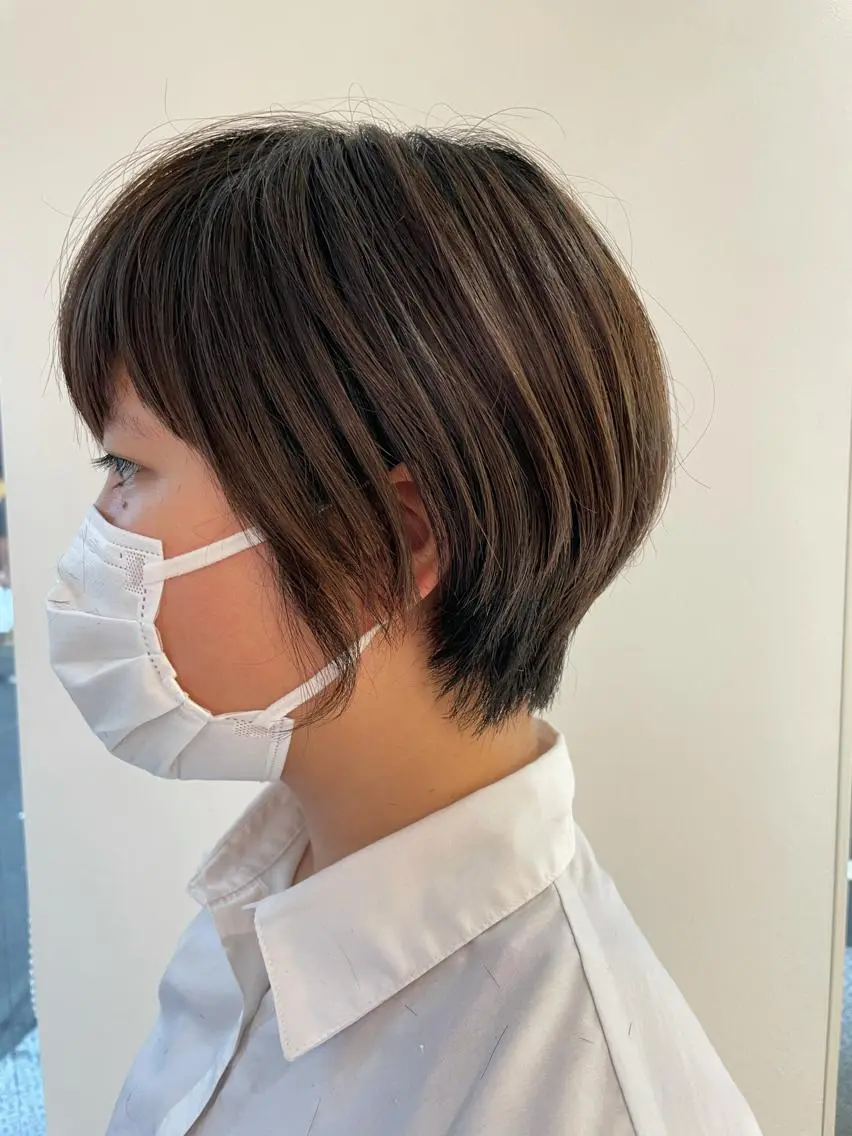 ショート カラー 丸みショート ショートヘア カット ヘアカラー 店長福島成美/髪質 改善縮毛矯正/カラーのヘアスタイル