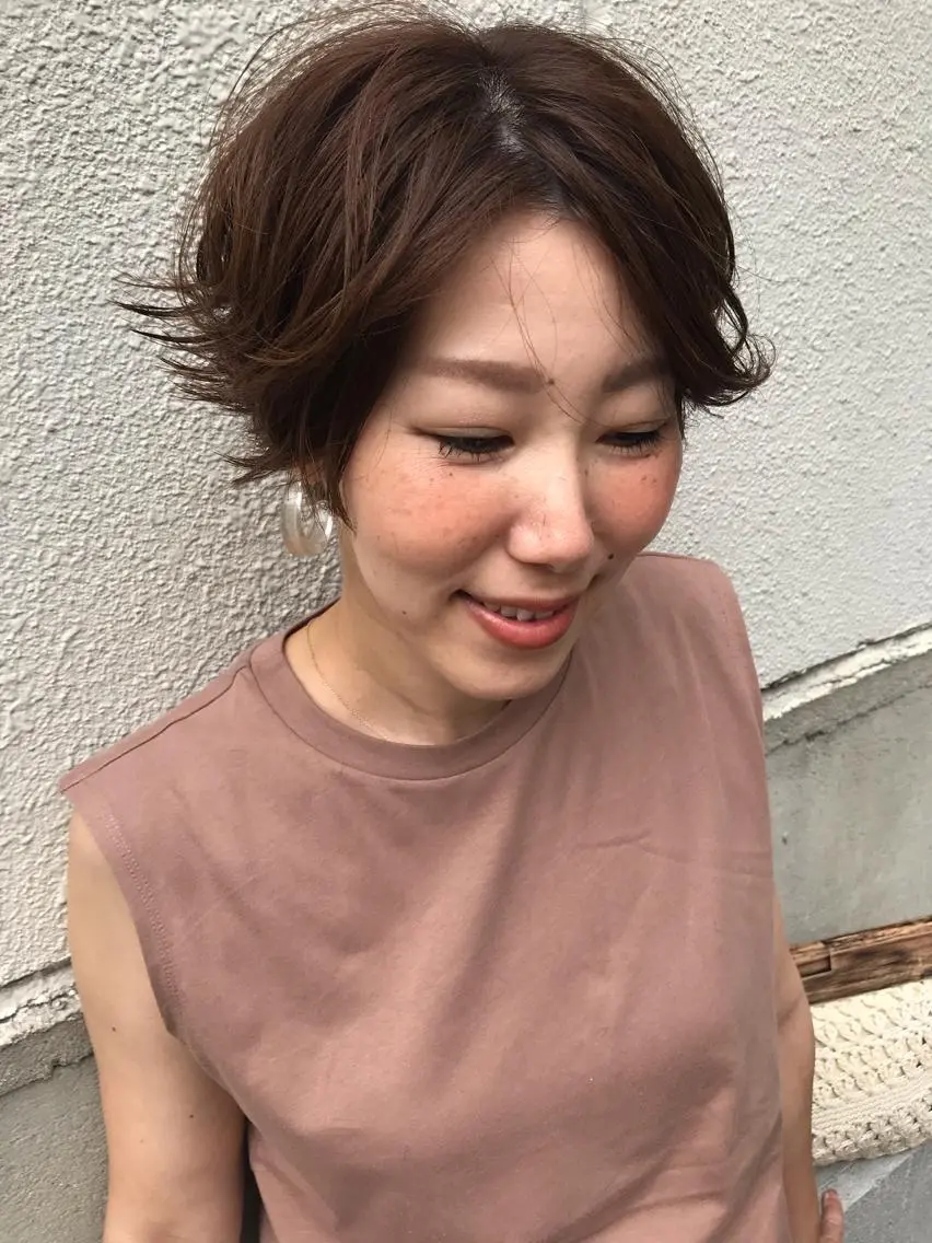 ショート カット ヘアカラー トリートメント ayane⭐️ボブ・ ショート・パーマのヘアスタイル